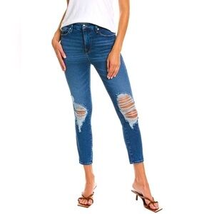 NWT GOOD AMERICAN Good Waist Crop Blue Skinny Leg Jean Blue855 00/24